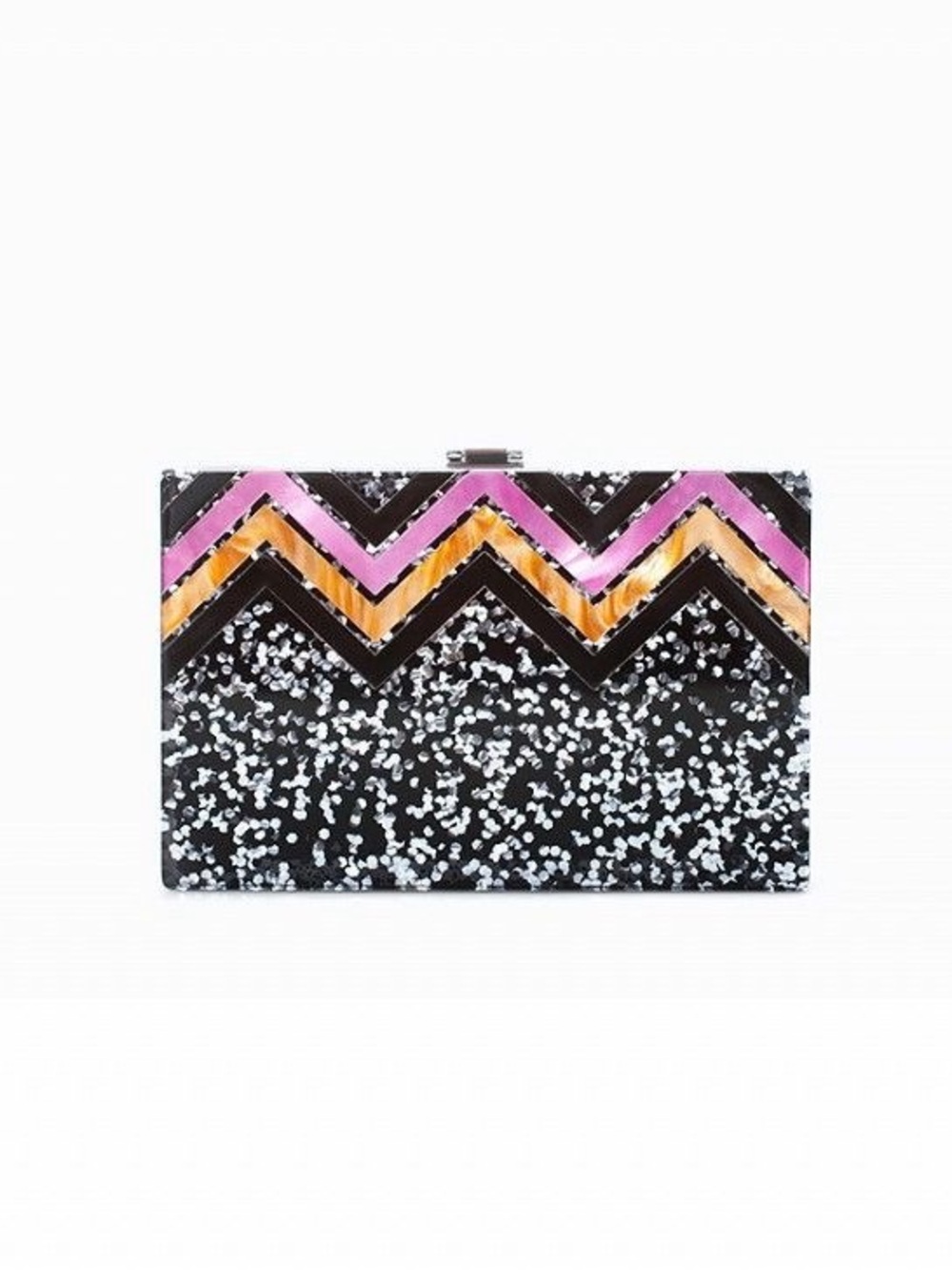 Zara Glitter Box Clutch - EUC